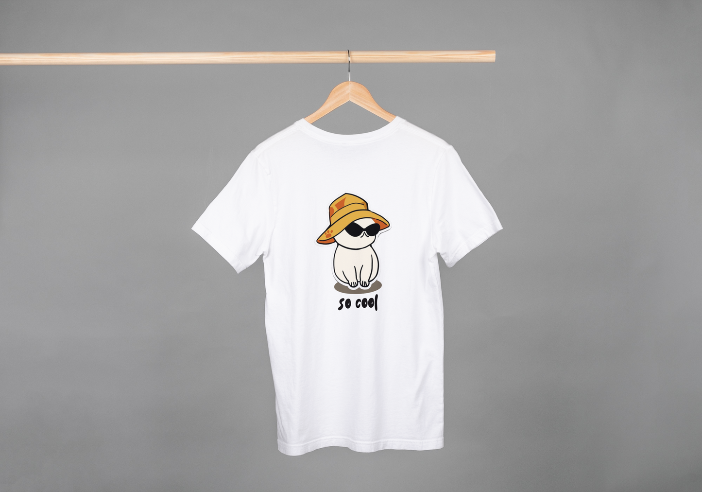 "So Cool Cat" T-Shirt โ Chill Vibes Only on back side ๐ถ๏ธ๐ฑ
